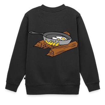Braten - Kinder Premium Organic Sweatshirt - Schwarz - Hinten - AI Model Kid Female (0cm)