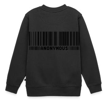 Anonymous code à barres - Nous sommes légion - shirt - Sweat Premium enfant bio - noir - Dos - AI Model Kid Female (0cm)