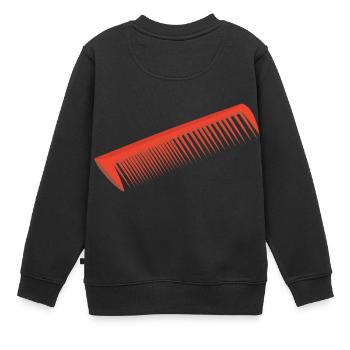hairdresser barber barbier friseur coiffeur bart b - Kinder Premium Organic Sweatshirt - Schwarz - Hinten - AI Model Kid Female (0cm)