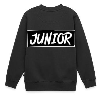 NOIR-BLANC JUNIOR - Sweat Premium enfant bio - noir - Dos - AI Model Kid Female (0cm)