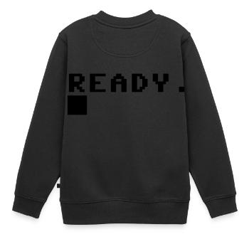 C64 idée cadeau gamer ordinateur rétro - Sweat Premium enfant bio - noir - Dos - AI Model Kid Female (0cm)