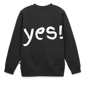 Yes! - Kinder Premium Organic Sweatshirt - Schwarz - Hinten - AI Model Kid Female (0cm)