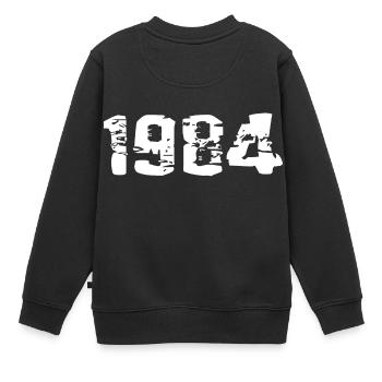 année de naissance - Sweat Premium enfant bio - noir - Dos - AI Model Kid Female (0cm)