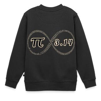 Pi - Kinder Premium Organic Sweatshirt - Schwarz - Hinten - AI Model Kid Female (0cm)