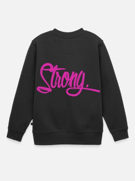 fort violet - Sweat Premium enfant bio - noir