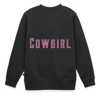 Westernreiter Go wild - Kinder Premium Organic Sweatshirt - Schwarz - Hinten - AI Model Kid Female (0cm)
