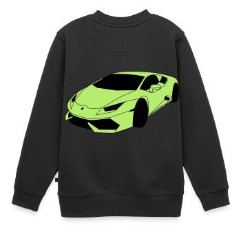 Lambo Sportwagen - Kinder Premium Organic Sweatshirt - Schwarz - Hinten - AI Model Kid Female (0cm)