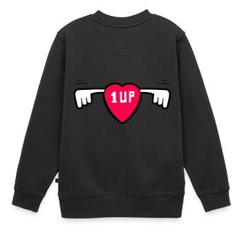 1up - Sweat Premium enfant bio - noir - Dos - AI Model Kid Female (0cm)