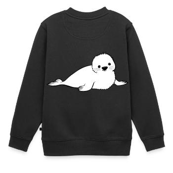 Robbe is dancing - Kids Premium Organic Sweatshirt - black - Back - AI Model Kid Female (0cm)