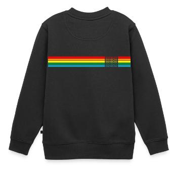 Regenbogen Rainbow - Kinder Premium Organic Sweatshirt - Schwarz - Hinten - AI Model Kid Female (0cm)