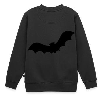 chauve-souris - Sweat Premium enfant bio - noir - Dos - AI Model Kid Female (0cm)