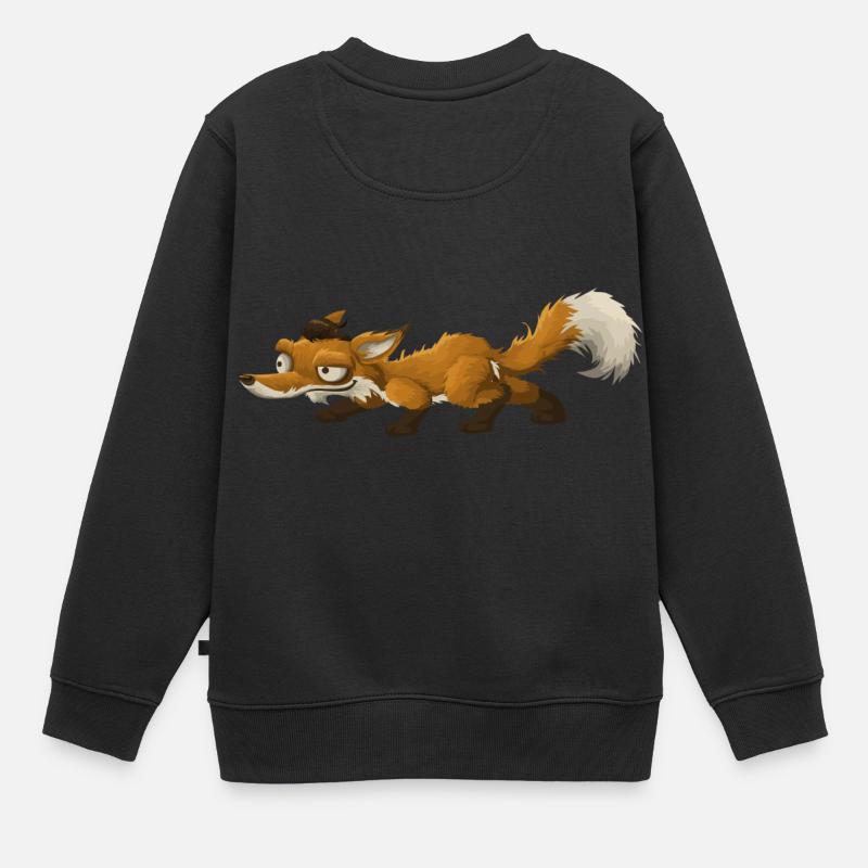 Fuchs - Kinder Premium Organic Sweatshirt - Schwarz