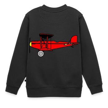 Avion en avion Heißluftballon ba de l'air - Sweat Premium enfant bio - noir - Dos - AI Model Kid Female (0cm)