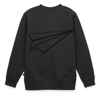 Avion en avion Heißluftballon ba de l'air - Sweat Premium enfant bio - noir - Dos - AI Model Kid Female (0cm)