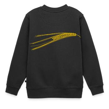 getreide corn cereal wheat weizen veggie gemuese v - Sweat Premium enfant bio - noir - Dos - AI Model Kid Female (0cm)