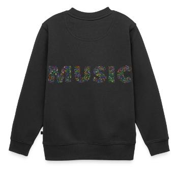 Music - Kinder Premium Organic Sweatshirt - Schwarz - Hinten - AI Model Kid Female (0cm)