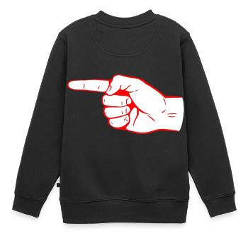 index - Sweat Premium enfant bio - noir - Dos - AI Model Kid Female (0cm)