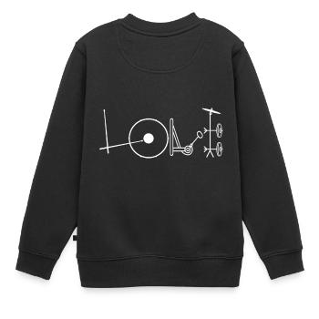 Gift drummer drummer drummer - Kids Premium Organic Sweatshirt - black - Back - AI Model Kid Female (0cm)