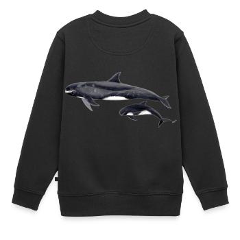 Pygmy killer whale - Pygmy killer whale - Orque pygmée - Kids Premium Organic Sweatshirt - black - Back - AI Model Kid Female (0cm)