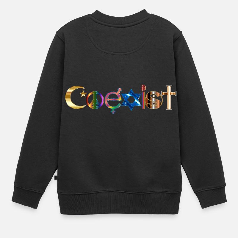 Coexist - Kinder Premium Organic Sweatshirt - Schwarz