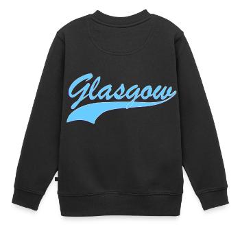 Glasgow - Kinder Premium Organic Sweatshirt - Schwarz - Hinten - AI Model Kid Female (0cm)