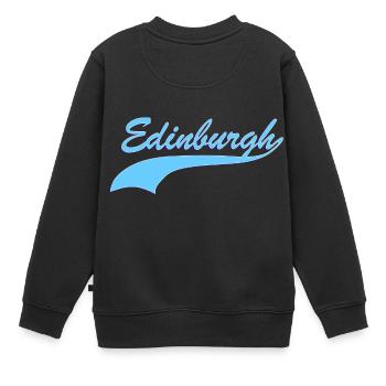 Édimbourg - Sweat Premium enfant bio - noir - Dos - AI Model Kid Female (0cm)