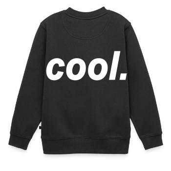 cool - Kinder Premium Organic Sweatshirt - Schwarz - Hinten - AI Model Kid Female (0cm)