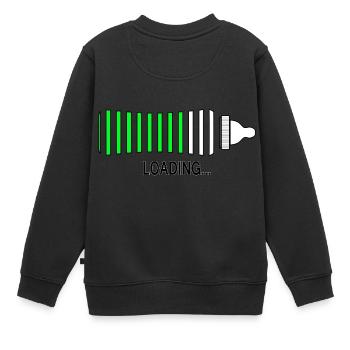 Laden - Kinder Premium Organic Sweatshirt - Schwarz - Hinten - AI Model Kid Female (0cm)