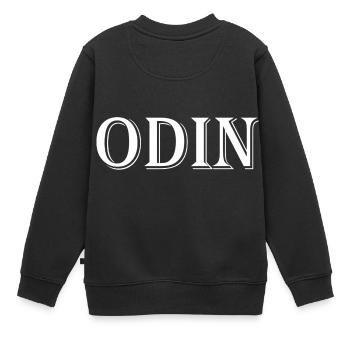 Odin - Kinder Premium Organic Sweatshirt - Schwarz - Hinten - AI Model Kid Female (0cm)