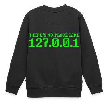127.0.0.1 ordinateur nerd outsider informatique science - Sweat Premium enfant bio - noir - Dos - AI Model Kid Female (0cm)