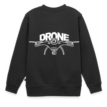 Drohne - Kinder Premium Organic Sweatshirt - Schwarz - Hinten - AI Model Kid Female (0cm)
