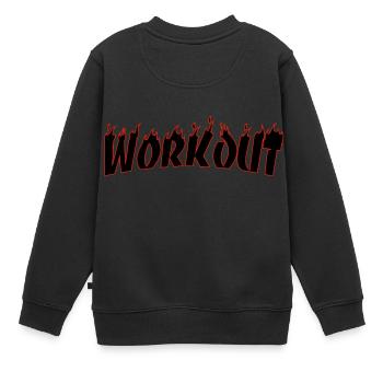 Workout Motivation - Kinder Premium Organic Sweatshirt - Schwarz - Hinten - AI Model Kid Female (0cm)