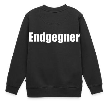 Endgegner - Kinder Premium Organic Sweatshirt - Schwarz - Hinten - AI Model Kid Female (0cm)