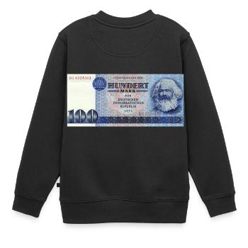 100 marks de la RDA - Sweat Premium enfant bio - noir - Dos - AI Model Kid Female (0cm)
