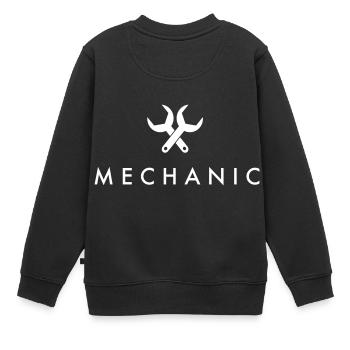 Mechaniker - Kinder Premium Organic Sweatshirt - Schwarz - Hinten - AI Model Kid Female (0cm)