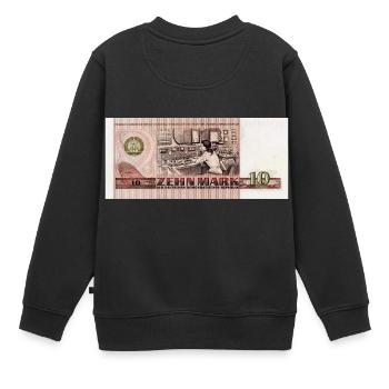 10 Markschein der DDR - Kinder Premium Organic Sweatshirt - Schwarz - Hinten - AI Model Kid Female (0cm)