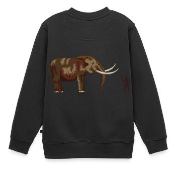Mammoth and hunter - Kids Premium Organic Sweatshirt - black - Back - AI Model Kid Female (0cm)