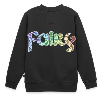 police fée romantique - Sweat Premium enfant bio - noir - Dos - AI Model Kid Female (0cm)