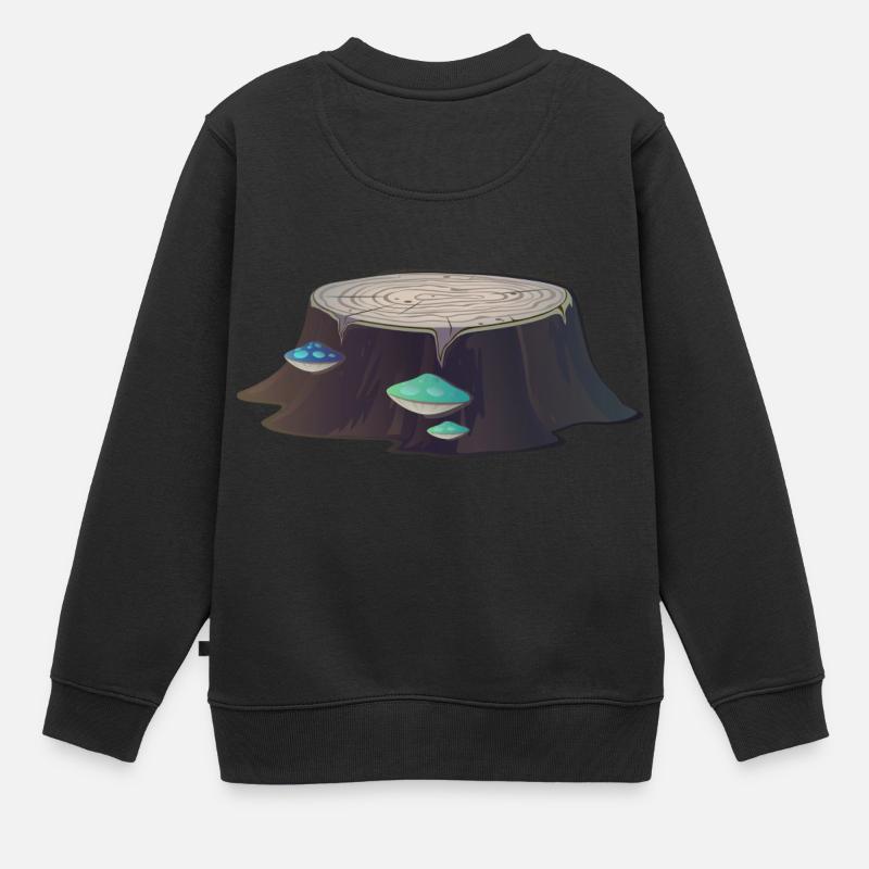 Baumstumpf - Kinder Premium Organic Sweatshirt - Schwarz
