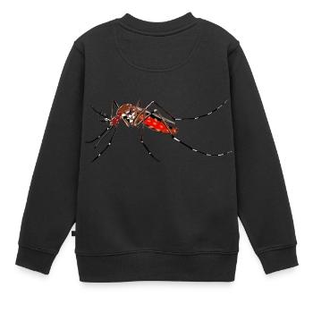 moustique - Sweat Premium enfant bio - noir - Dos - AI Model Kid Female (0cm)