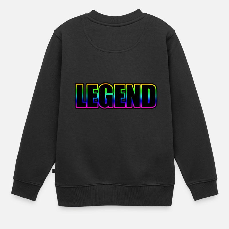 légende - Sweat Premium enfant bio - noir