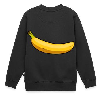 Banane - Sweat Premium enfant bio - noir - Dos - AI Model Kid Female (0cm)