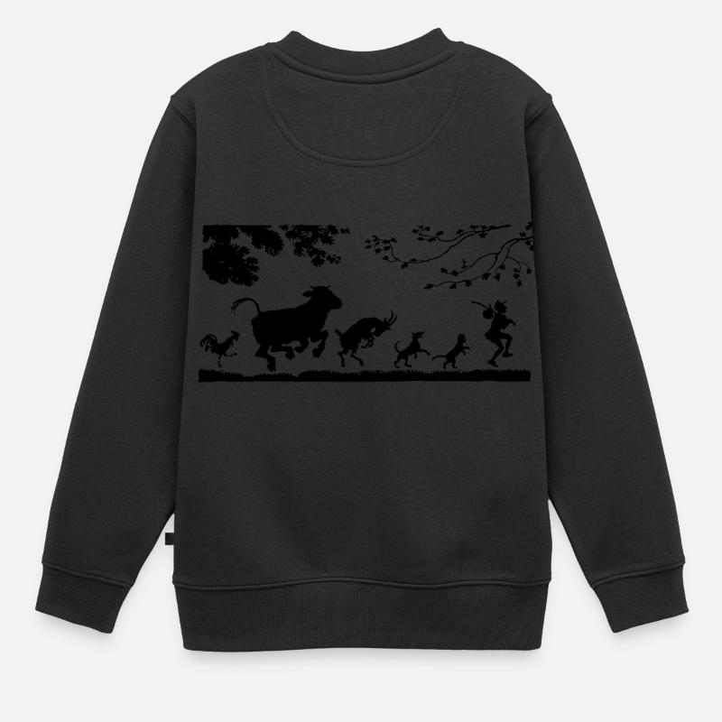 animals - Kids Premium Organic Sweatshirt - black
