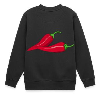 pepperoni - Sweat Premium enfant bio - noir - Dos - AI Model Kid Female (0cm)