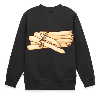 Gemüsespargel Gemeiner Spargel - Kinder Premium Organic Sweatshirt - Schwarz - Hinten - AI Model Kid Female (0cm)