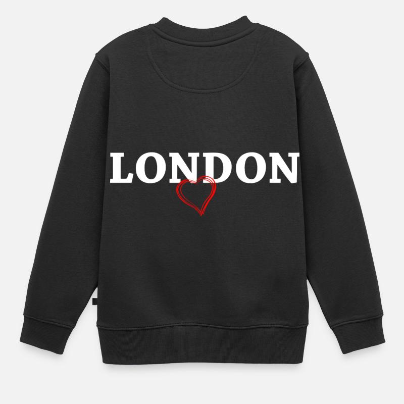 Londres - Sweat Premium enfant bio - noir