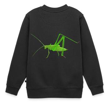 Insekt Grille Gottesanbeterin Heuschrecke Heupferd - Kinder Premium Organic Sweatshirt - Schwarz - Hinten - AI Model Kid Female (0cm)