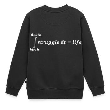 Formule de vie - Sweat Premium enfant bio - noir - Dos - AI Model Kid Female (0cm)
