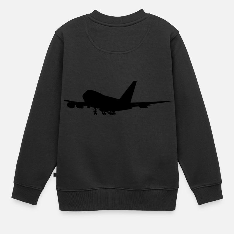 747 JUMBO JET. - Kinder Premium Organic Sweatshirt - Schwarz
