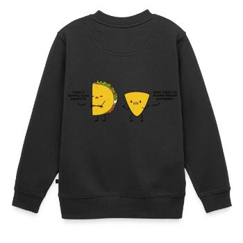 jeu de mots taco - Sweat Premium enfant bio - noir - Dos - AI Model Kid Female (0cm)